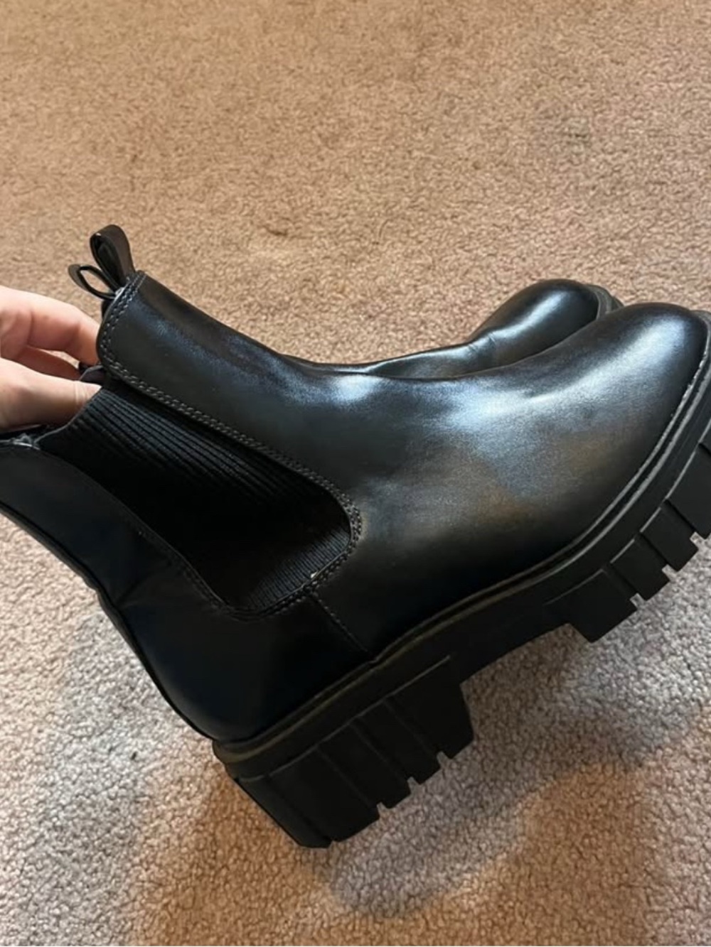Steve Madden black chunky boots